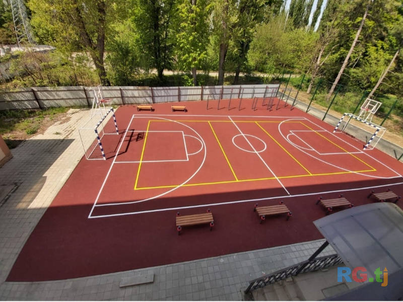 Резиновое покрытие для детских спортивных площадок